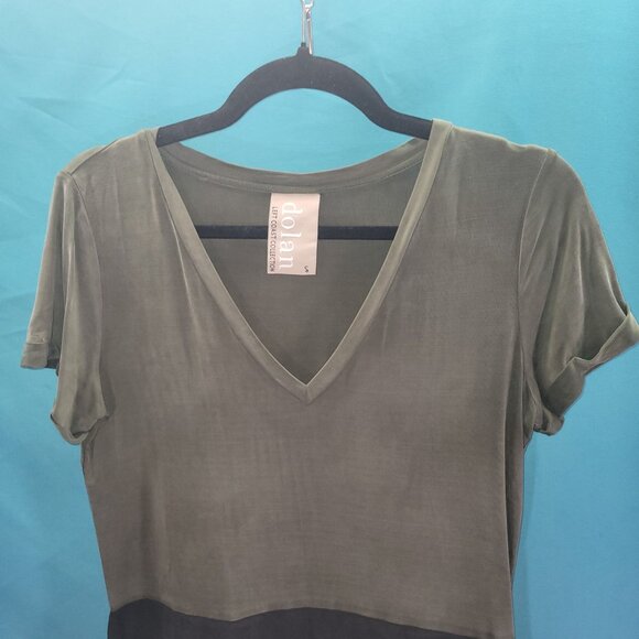 Dolan Left Coast Collection Two-Tone V-Neck Dress S - Picture 2 of 12